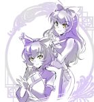  2girls bags_under_eyes black_hair blake_belladonna bow commentary_request hair_bow iesupa kali_belladonna mother_and_daughter multiple_girls rwby yellow_eyes 