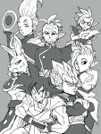  6+boys :o ;) annoyed armor beerus black_eyes black_hair character_request crossed_arms dougi dragon_ball dragon_ball_super dragonball_z earrings egyptian_clothes expressionless eyebrows_visible_through_hair eyelashes frown gloves grey_background greyscale hand_on_hip jewelry kaioushin looking_at_another mohawk monochrome multiple_boys one_eye_closed open_mouth simple_background smile son_gokuu spiky_hair staff super_saiyan sweatdrop sword vegeta weapon whis white_hair wristband zamasu 