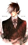  black_hair black_jack scar short_hair tuxedo 