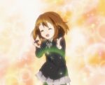  animated_gif brown_hair bubble cap castanets closed_eyes dancing gif hair_ornament hairclip happy_state hirasawa_yui instrument k-on! lowres pantyhose school_uniform screencap serafuku short_hair smile solo un_tan 