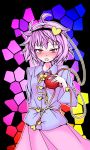  blush gyo hairband heart komeiji_satori purple_hair red_eyes touhou 