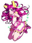  booch buuchi cure_dream jumping long_hair magical_girl midriff pink pink_eyes pink_hair precure pretty_cure shorts_under_skirt solo yes!_precure_5 yes!_pretty_cure_5 yumehara_nozomi 