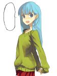  blue_hair hama2224 highres long_hair original sketch sweater 