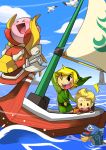  blonde_hair boat fish hat highres kirby kirby_(series) link lucas mother_(game) mother_3 nintendo ocean pointy_ears smile super_smash_bros. the_king_of_red_lions the_legend_of_zelda toon_link wind_waker wink 
