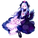 boots dress frills hairband long_hair out_(sxd) red_eyes rozen_maiden suigintou white_hair wings 