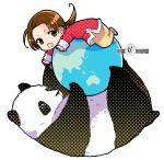  changpao chibi china_(hetalia) chinese_clothes earth male panda world 