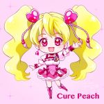  blonde_hair cure_peach fresh_precure! fresh_pretty_cure! long_hair pink_eyes precure pretty_cure smile 