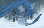  articuno bare_tree beak bird claws commentary creature flying outdoors pokemon pokemon_(creature) pokemon_(game) pokemon_rgby red_eyes rock-bomber signature snow solo tail tree 