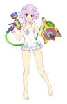  1girl d-pad d-pad_hair_ornament full_body hair_ornament neptune_(choujigen_game_neptune) neptune_(series) official_art one-piece_swimsuit purple_hair senran_kagura senran_kagura_(series) simple_background solo swimsuit violet_eyes white_background 