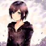  1girl black_coat_(kingdom_hearts) black_hair blue_eyes cloak gloves karudoll kingdom_hearts kingdom_hearts_358/2_days organization_xiii short_hair solo xion_(kingdom_hearts) 