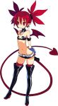 demon_girl demon_tail demon_wings disgaea earrings etna flat_chest harada_takehito highres jewelry long_tail mini_wings official_art pointy_ears redhead skull_earrings tail wings