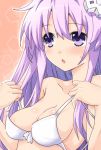  1girl bare_shoulders blush d-pad d-pad_hair_ornament hair_ornament iwasi-r nepgear neptune_(series) open_mouth purple_hair solo underwear undressing violet_eyes 