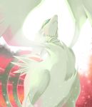  aqua_eyes closed_eyes commentary dated looking_away looking_up no_humans pink_background pokemon pokemon_(creature) pokemon_(game) pokemon_bw reshiram rock-bomber serious signature sky solo twilight upper_body wings 
