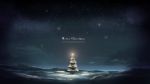  christmas christmas_ornaments christmas_tree clouds commentary commentary_request english highres landscape leona_(yun_laurant) merry_christmas night night_sky no_humans original pine_tree scenery sky star_(sky) starry_sky text tree 