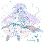  patchouli_knowledge purple_hair ribbon sketch solo torii_sumi touhou 
