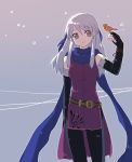  bird bird_on_hand fingerless_gloves fire_emblem fire_emblem:_akatsuki_no_megami fire_emblem_radiant_dawn gloves hairband jewelry long_hair megata micaiah nintendo pantyhose ribbon scarf silver_hair simple_background smile solo white_hair yellow_eyes yune 