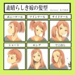  bad_id brown_eyes cat character_request flcl hair_ornament hairclip heart idolmaster long_hair mocchimochi ponytail red_hair redhead samejima_mamimi school_uniform serafuku short_hair short_twintails smile takkun translated twintails 