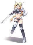  bikini_armor blonde_hair blue_eyes redrantem sword thigh-highs thighhighs weapon 