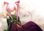  green_eyes kazuki_sanbi might_the_fool pink_hair ribbon twintails 