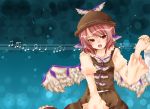  hand_holding hat holding_hands musical_note mystia_lorelei open_mouth short_hair singing takamura touhou 