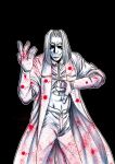  abs belly blood doctor_(hellsing) glasses gloves grin hellsing labcoat male pants thumbs_down 