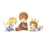  butz_klauser chaba_(hortensia) chibi child dissidia_final_fantasy final_fantasy final_fantasy_ix final_fantasy_v final_fantasy_viii squall_leonhart zidane_tribal 