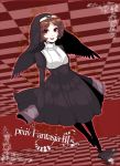  dress gigandal_federation hood kanenari pantyhose pixiv pixiv_fantasia pixiv_fantasia_3 red_eyes short_hair 