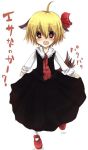 bad_id blonde_hair dog_ears mary_janes nekoword red_eyes ribbon rumia shoes tail touhou 