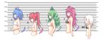  5girls :d aixioo anger_vein animal_ears animal_print bare_arms bare_shoulders black_bra blue_hair blush bra breasts brown_eyes bust_chart cat_bra cat_ears cat_girl cat_print cat_tail character_request closed_mouth commentary_request green_eyes high_ponytail large_breasts long_hair medium_breasts multiple_girls open_mouth pink_eyes pink_hair ponytail print_bra profile red_eyes redhead san_diego_(zhan_jian_shao_nyu) sarashi silver_hair small_breasts smile strapless strapless_bra tail underwear underwear_only very_long_hair vittorio_veneto_(zhan_jian_shao_nyu) white_background white_bra zhan_jian_shao_nyu 