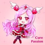  chibi cure_passion long_hair pink_hair red_eyes 