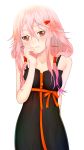  1girl absurdres bare_shoulders breasts closed_mouth guilty_crown hair_ornament hairclip highres long_hair looking_at_viewer medium_breasts pink_hair red_eyes sarina_(tosiyukiryousuke) solo twintails yuzuriha_inori 