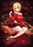  blonde_hair dress fate/extra fate_(series) green_eyes long_hair nero_claudius_(fate) nero_claudius_(fate)_(all) 