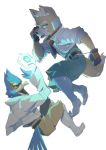  2boys animal_ears bird falco_lombardi fox fox_ears fox_mccloud fox_tail furry gloves leai_leao_burgess_jr male_focus multiple_boys simple_background star_fox super_smash_bros. tail 