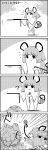  4koma ? animal_ears basket carrying comic commentary_request dowsing_rod dugtrio emphasis_lines greyscale highres holding monochrome mouse_ears mouse_tail nazrin pokemon pokemon_(creature) smile tail tani_takeshi touhou translation_request yukkuri_shiteitte_ne 