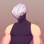  1boy artist_name bare_shoulders boku_no_hero_academia extra_arms grey_hair hair_over_one_eye male_focus mask shouji_mezou solo tonerukun watermark web_address 