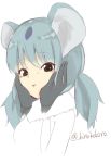  blue_eyes character_check eyebrows_visible_through_hair fur_collar gloves grey_hair hands_on_another&#039;s_face highres kaban_(kemono_friends) kemono_friends koala_(kemono_friends) koala_ears multicolored_hair partially_colored pikunoma short_hair twintails upper_body 