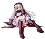  breasts cleavage doll_joints dress frills gucchi hairband knee_boots long_hair purple_eyes rozen_maiden silver_hair suigintou violet_eyes 