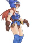  brown_hair daisy_(dq) dragon_quest dragon_quest_yuusha_abel_densetsu gloves helmet sheath sheathed sword tarayama thigh-highs thighhighs weapon yuki_taru 