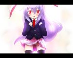  bad_id blazer bunny_ears long_hair necktie purple_hair rabbit_ears red_eyes reisen_udongein_inaba soubi thigh-highs thighhighs touhou young 