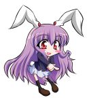  bunny_ears chibi finger_gun geogeo geogeo_geo long_hair purple_hair rabbit_ears red_eyes reisen_udongein_inaba tail touhou 
