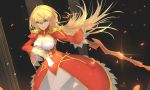  blonde_hair dress fate/extra fate_(series) green_eyes long_hair nero_claudius_(fate) nero_claudius_(fate)_(all) 