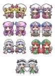  &gt;_&lt; 6+girls apron blank_eyes blonde_hair blue_eyes bucket chair chibi closed_eyes colonel_aki commentary_request doll doll_hug drooling easy_chair flandre_scarlet hairband handheld_game_console hat heart hong_meiling izayoi_sakuya konpaku_youmu konpaku_youmu_(ghost) lavender_hair maid maid_apron maid_headdress mob_cap multiple_girls nintendo_3ds open_mouth patch pink_hair plate playstation_vita purple_hair red_eyes redhead remilia_scarlet saigyouji_yuyuko shaded_face silver_hair sitting smile standing stool stuffed_animal stuffed_toy table touhou triangular_headpiece vacuum_cleaner violet_eyes 