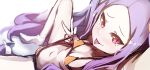  :p bangs bare_legs barefoot bikini blush breasts closed_mouth fate/grand_order fate_(series) forehead hair_ornament hair_scrunchie long_hair navel orange_bikini orange_scrunchie parted_bangs purple_hair scrunchie sketch small_breasts smile swimsuit tongue tongue_out twintails v very_long_hair violet_eyes wada_kazu white_background wu_zetian_(fate/grand_order) 