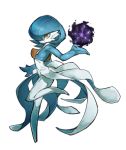 alternate_color closed_mouth from_side fukurou_(owl222) full_body gardevoir gen_3_pokemon highres looking_at_viewer looking_to_the_side orange_eyes pokemon pokemon_(creature) shiny_pokemon simple_background smile solo standing standing_on_one_leg white_background 