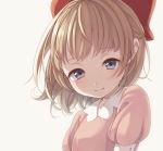  1girl blonde_hair blue_eyes bow close-up dress hair_bow highres looking_at_viewer mother_(game) mother_2 paula_(mother_2) pink_dress ribbon shifumame smile 