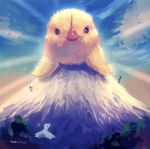  artist_name bird commentary_request day looking_at_viewer manino_(mofuritaionaka) mount_fuji no_humans original outdoors signature 