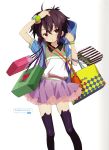  1girl a_channel absurdres bag black_hair highres huge_filesize ichii_tooru kuroda_bb shopping_bag 