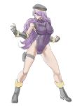  1girl artist_request beret boots breasts camilla_(fire_emblem_if) cammy_white cammy_white_(cosplay) cosplay fingerless_gloves fire_emblem fire_emblem_if gloves hair_over_one_eye hat highleg large_breasts leotard long_hair looking_at_viewer purple_hair smile solo street_fighter thong_leotard tiara very_long_hair violet_eyes wavy_hair 