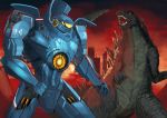  crossover gipsy_danger godzilla godzilla_(series) jaeger kaijuu mecha pacific_rim roaring 