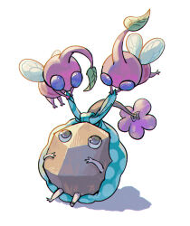  aqua_scrunchie asaikaina black_eyes black_skin blue_eyes colored_skin creature creature_focus flower flying insect_wings leaf looking_at_another no_humans no_mouth pikmin_(creature) pikmin_(series) pink_skin polka_dot polka_dot_scrunchie purple_flower rock rock_pikmin scrunchie shadow simple_background sitting solid_circle_eyes tying upturned_eyes white_background winged_pikmin wings 
